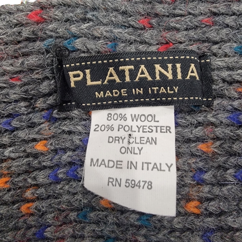 Platania Wool Speckled Cowl Scarf Gray Infinity Scarf Cowl Neck Muffler - Picture 13 of 15